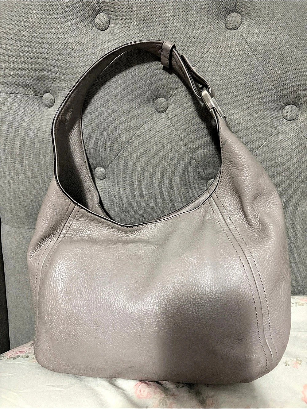 Michael Kors Fulton Large Hobo Shoulder Bag Gray